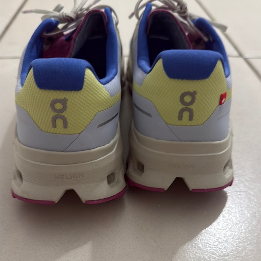 On Running Women's White, Blue & Pink Cloudswift Sneakers - Picture 5 of 8